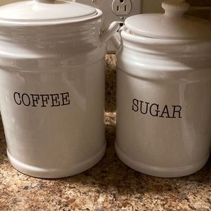 It’s a container where you could put sugar,coffee,and flour in them